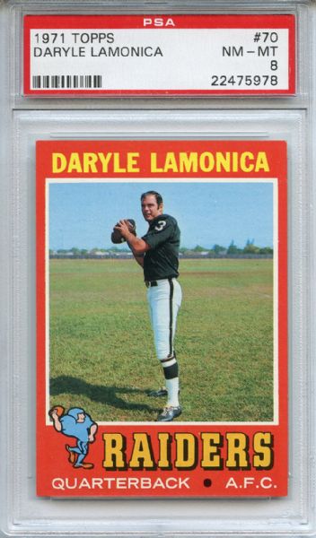 1971 Topps 70 Daryle Lamonica PSA NM-MT 8
