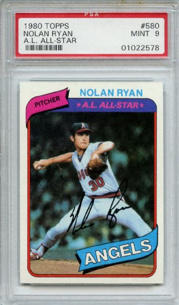 1980 Topps 580 Nolan Ryan PSA MINT 9