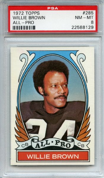 1972 Topps 285 Willie Brown All Pro PSA NM-MT 8