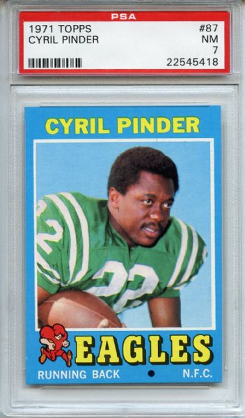 1971 Topps 87 Cyril Pinder PSA NM 7