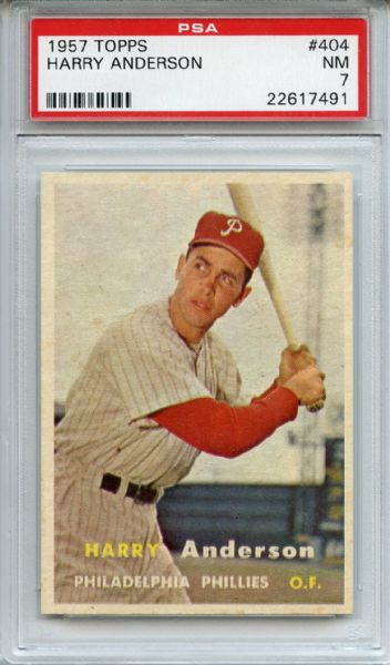 1957 Topps 404 Harry Anderson PSA NM 7