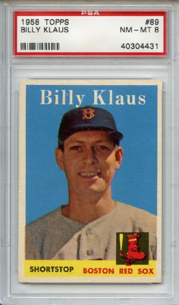 1958 Topps 89 Billy Klaus PSA NM-MT 8