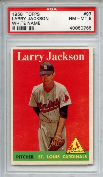 1958 Topps 97 Larry Jackson PSA NM-MT 8