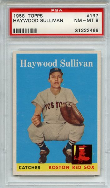 1958 Topps 197 Haywood Sullivan PSA NM-MT 8