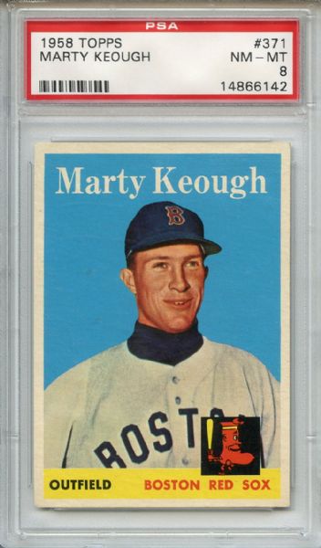 1958 Topps 371 Marty Keough PSA NM-MT 8