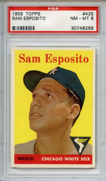 1958 Topps 425 Sam Esposito PSA NM-MT 8