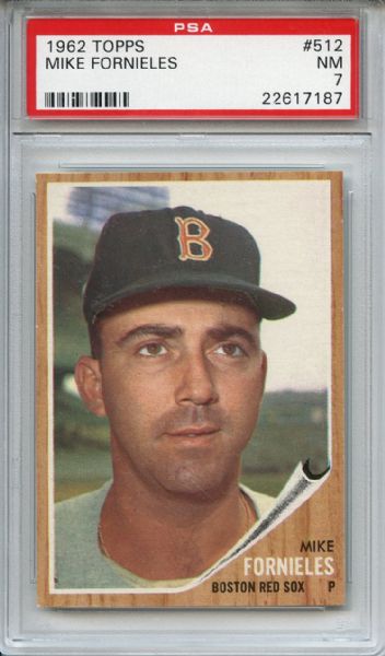 1962 Topps 512 Mike Fornieles PSA NM 7