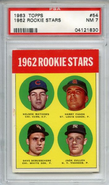 1963 Topps 54 Rookie Stars PSA NM 7