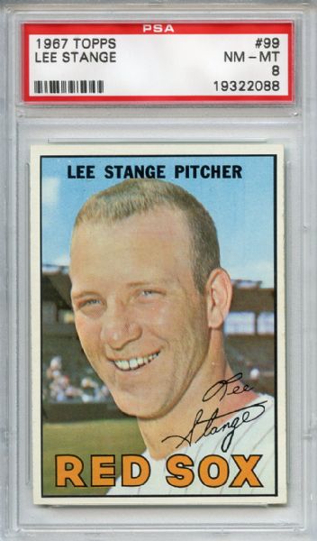 1967 Topps 99 Lee Stange PSA NM-MT 8