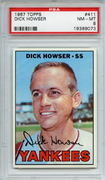 1967 Topps 411 Dick Howser PSA NM-MT 8