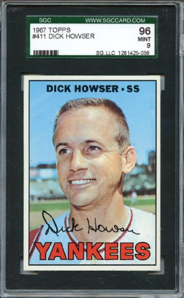 1967 Topps 411 Dick Howser SGG MINT 96 / 9
