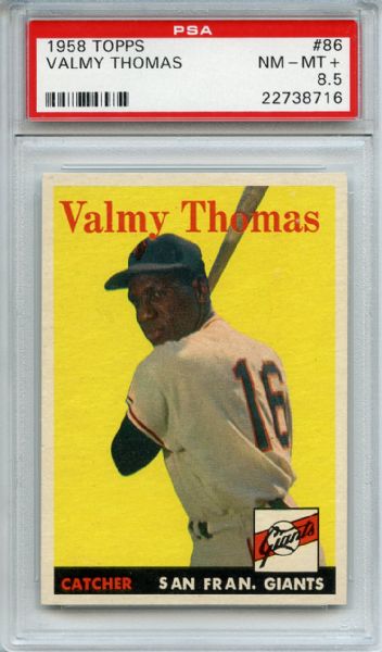 1958 Topps 86 Valmy Thomas PSA NM-MT+ 8.5