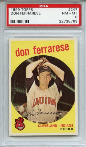 1959 Topps 247 Don Ferrarese PSA NM-MT 8