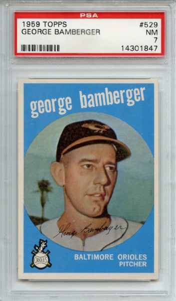 1959 Topps 529 George Bamberger PSA NM 7