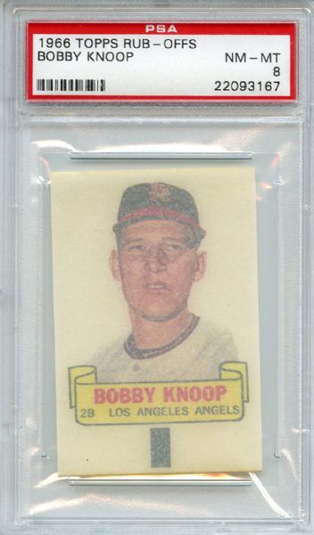 1966 Topps Rub-Offs Bobby Knoop PSA NM-MT 8