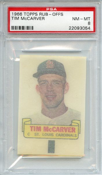 1966 Topps Rub-Offs Tim McCarver PSA NM-MT 8