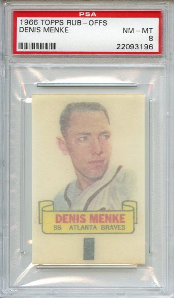 1966 Topps Rub-Offs Denis Menke PSA NM-MT 8