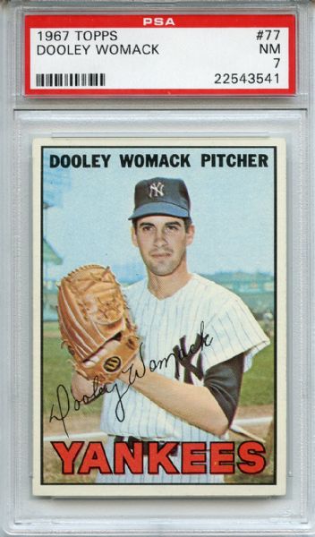 1967 Topps 77 Dooley Womack PSA NM 7