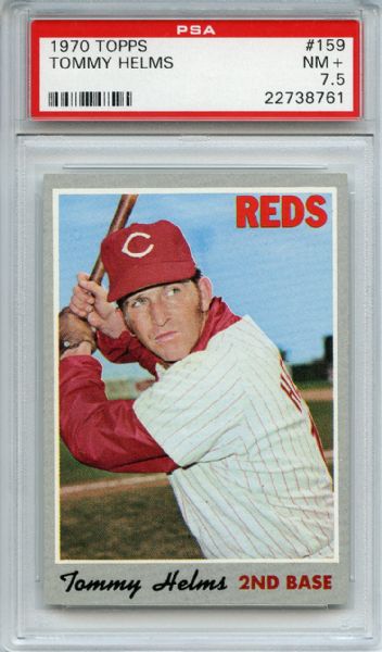 1970 Topps 159 Tommy Helms PSA NM+ 7.5
