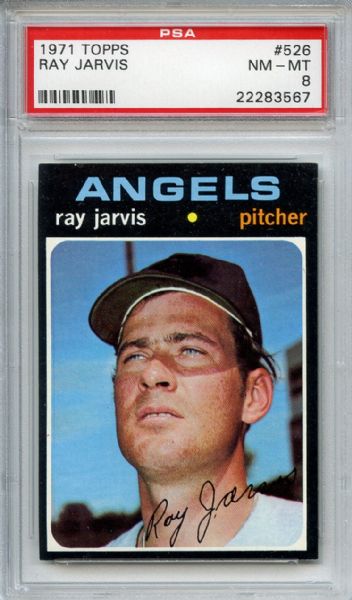 1971 Topps 526 Ray Jarvis PSA NM-MT 8