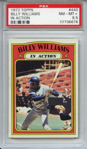1972 Topps 440 Billy Williams In Action PSA NM-MT+ 8.5