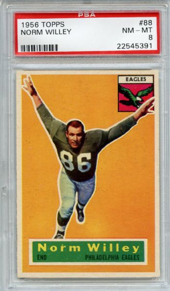 1956 Topps 88 Norm Willey PSA NM-MT 8