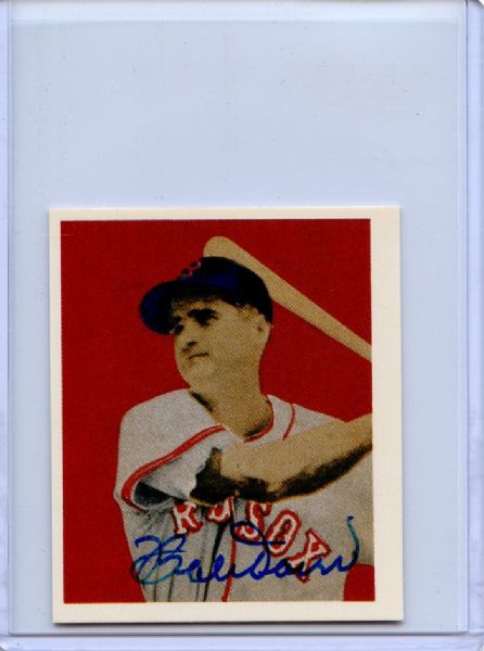 Bobby Doerr Signed 1949 Bowman Reprint Card JSA
