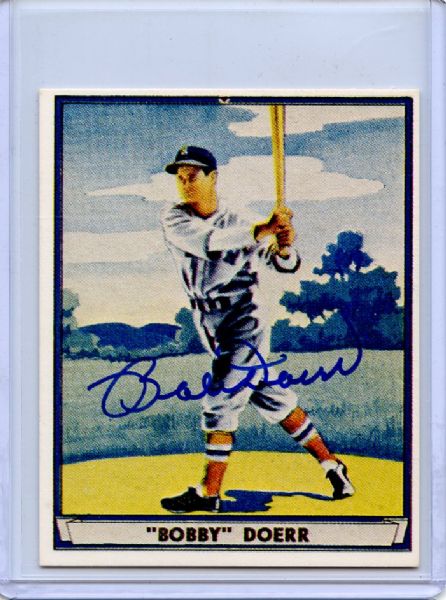Bobby Doerr Signed 1941 Play Ball Reprint Card JSA