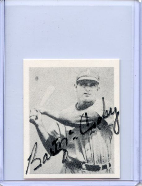 Barney McCosky Signed 1948 Bowman Reprint Card JSA