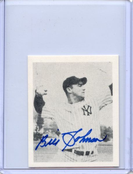 Bill Johnson Signed 1948 Bowman Reprint Card JSA