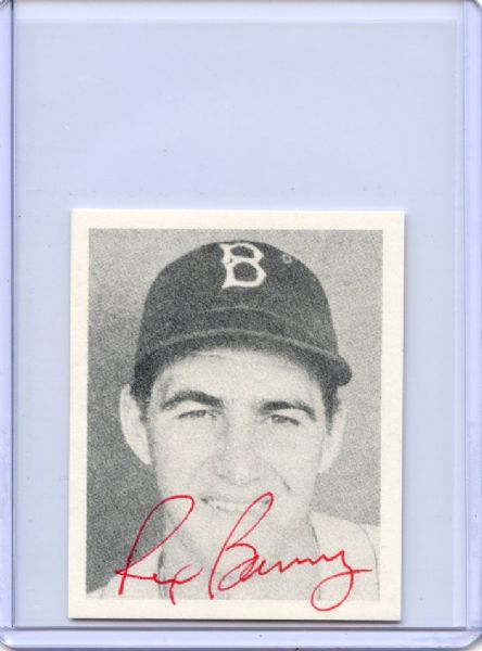 Rex Barney Signed 1948 Bowman Reprint Card JSA