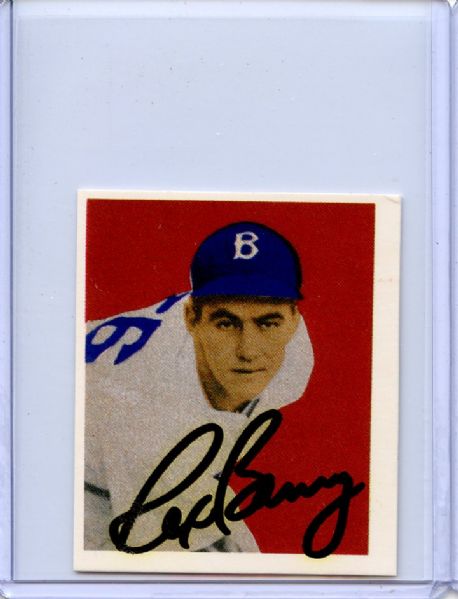 Rex Barney Signed 1949 Bowman Reprint Card JSA