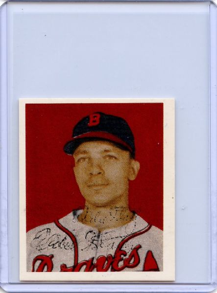 Eddie Stanky Signed 1949 Bowman Reprint Card JSA