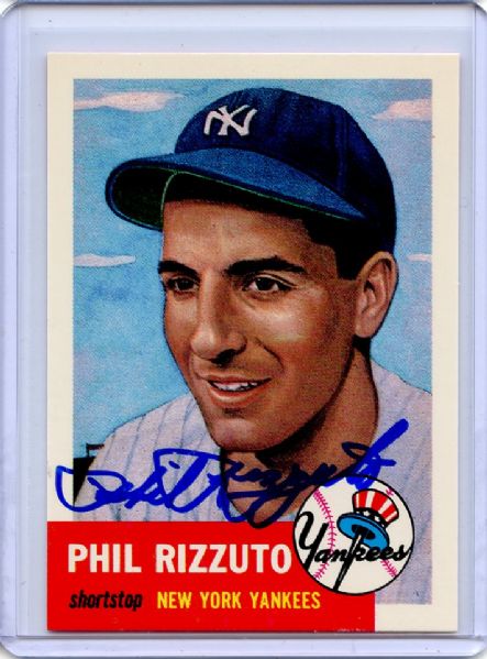 Phil Rizzuto Signed 1993 Topps Archives Card JSA w/COA