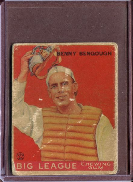 1933 Goudey 1 Benny Bengough RC GOOD #D126414