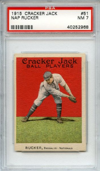 1915 Cracker Jack 51 Nap Rucker PAS NM 7