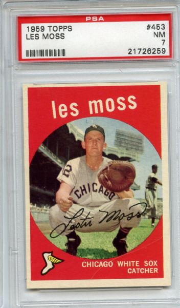 1959 Topps 453 Les Moss PSA NM 7