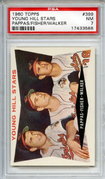 1960 Topps 399 Young Hill Stars PSA NM 7