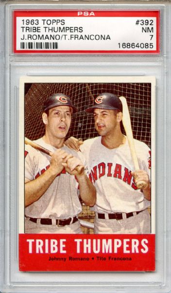 1963 Topps 392 Tribe Thumpers PSA NM 7
