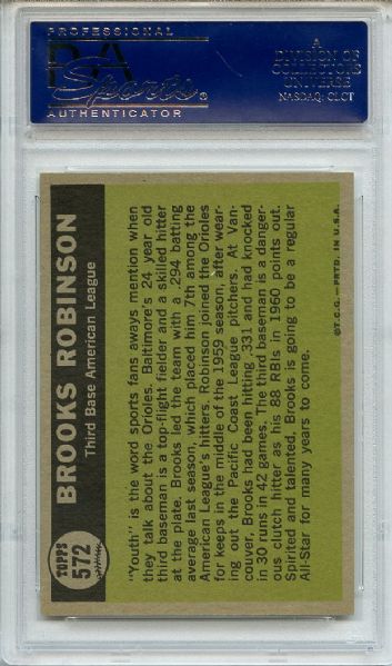 1961 Topps 572 Brooks Robinson All Star PSA NM-MT+ 8.5