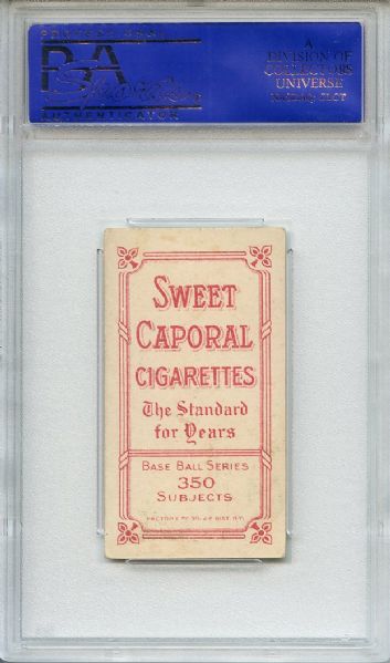 T206 Sweet Caporal Cy Seymour Throwing PSA VG-EX 4