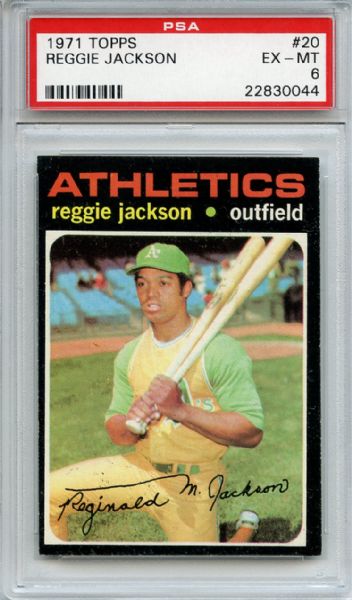 1971 Topps 20 Reggie Jackson PSA EX-MT 6