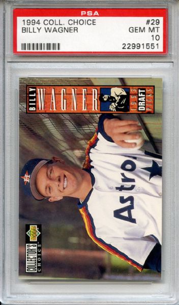 1994 Collectors Choice 29 Billy Wagner PSA GEM MT 10