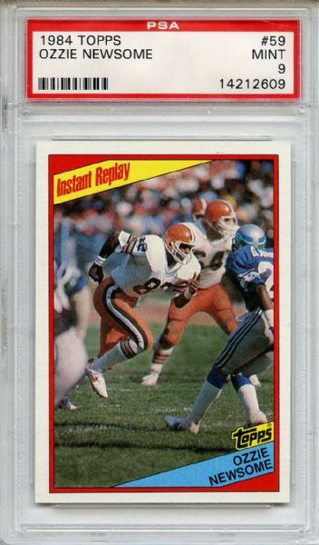 1984 Topps 59 Ozzie Newsome In Action PSA MINT 9