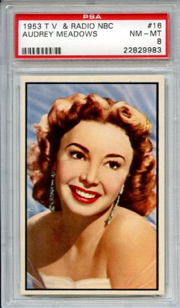 1953 Bowman TV & Radio NBC 16 Audrey Meadows PSA NM-MT 8