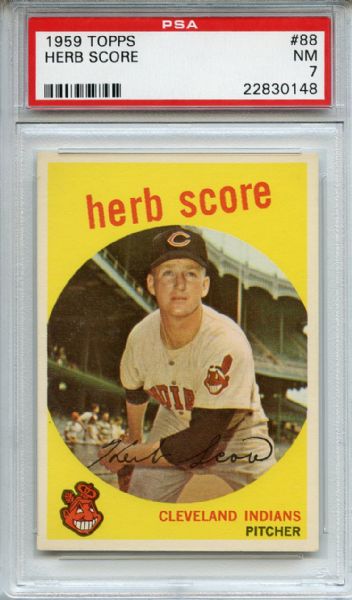 1959 Topps 88 Herb Score PSA NM 7
