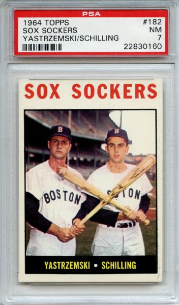 1964 Topps 182 Sox Sockers Yastrzemski PSA NM 7