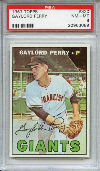 1967 Topps 320 Gaylord Perry PSA NM-MT 8