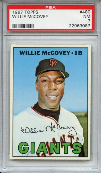 1967 Topps 480 Willie McCovey PSA NM 7