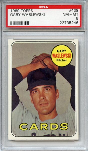 1969 Topps 438 Gary Waslewski PSA NM-MT 8